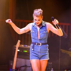 ASOS Tall fitted denim button up romper size 6tall